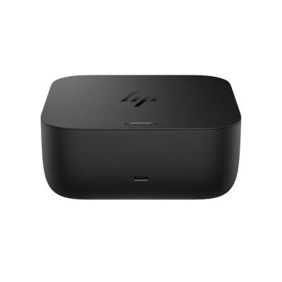 Station d'accueil HP USB-C 100W G6 Dock vue de face, port USB-C central