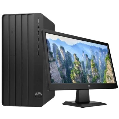HP Pro Tower 290 G9 vue de profil avec ports USB avant