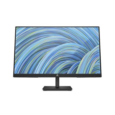 Moniteur HP V241ib vu de profil, illustrant l'angle d'inclinaison du socle